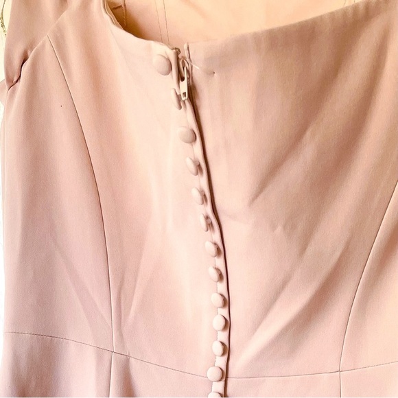 Alexander By Daymor One-Shoulder Maxi Gown Formal Wedding Blush Size 6 NWT - Picture 5 of 6